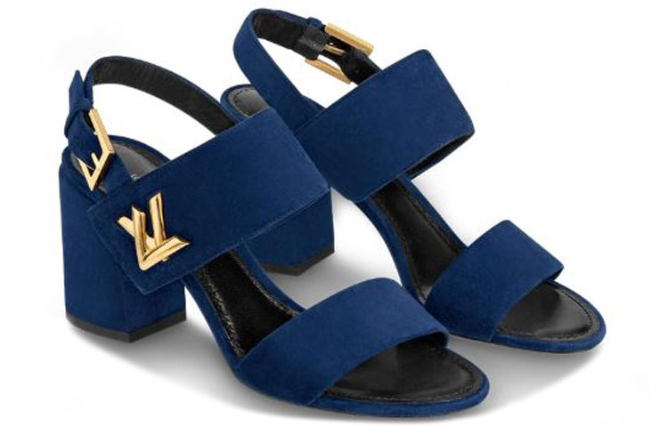 Lookbook (W) Louis Vuitton Horizon 'Mule Bertumit Tinggi Kulit Kambing Biru' 1A4WIQ