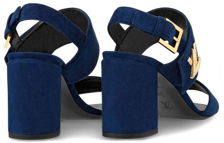 Shop (W) Louis Vuitton Horizon 'Mule Bertumit Tinggi Kulit Kambing Biru' 1A4WIQ