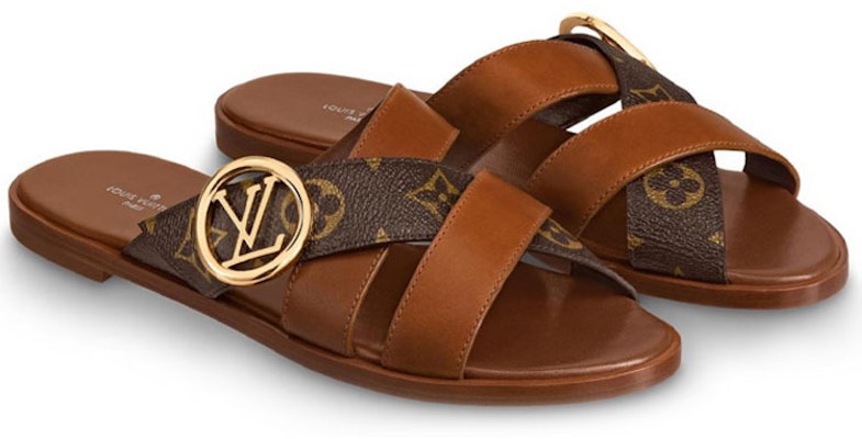 (W) Sandal Louis Vuitton LV Horizon Line 'Coklat' 1A5BHZ Lookbook (W) Sandal Louis Vuitton LV Horizon Line 'Coklat' 1A5BHZ