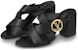 (W) Louis Vuitton Horizon 'Sandal Tumit Tinggi Kulit Anak Lembu 7.5cm Hitam' 1A5BLG