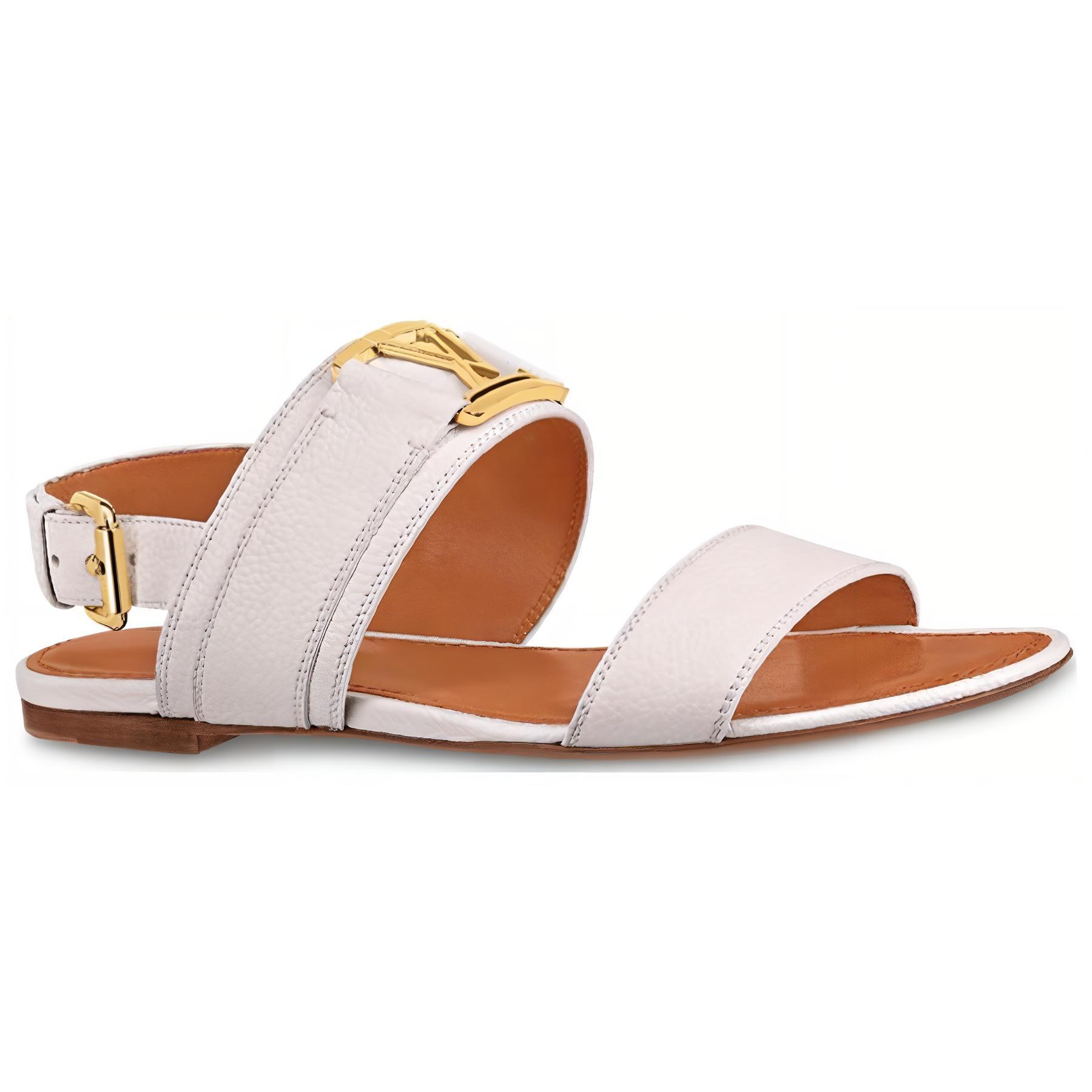 Order (W) 路易威登Horizon平底凉鞋'白色' 1A64WE