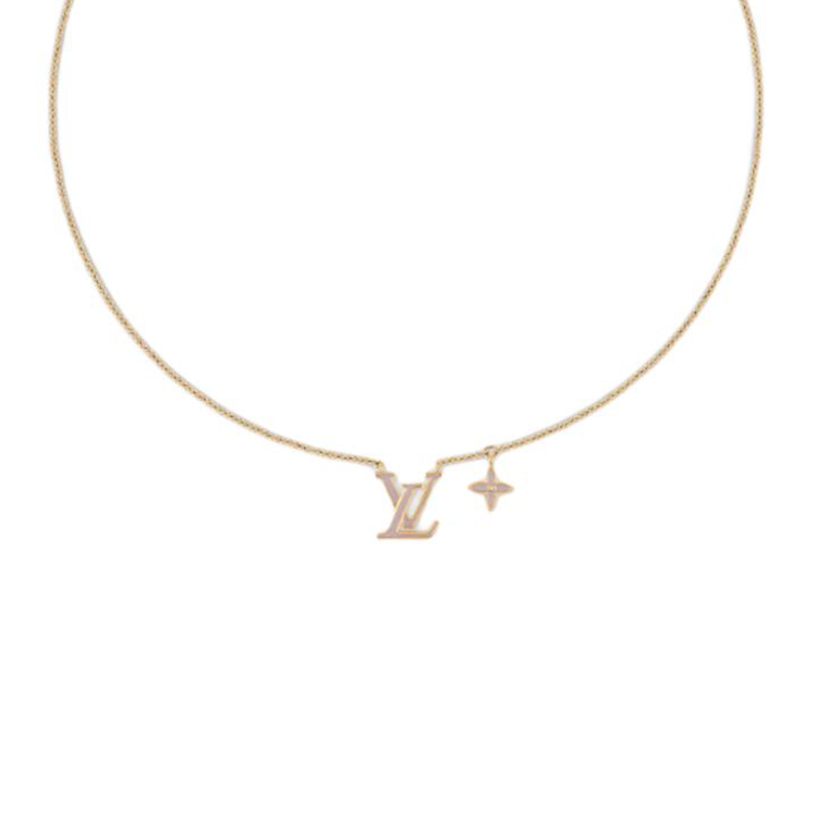 (Women) Louis Vuitton Iconic Enamel Two-Tone Purple Necklace for Women. M02146