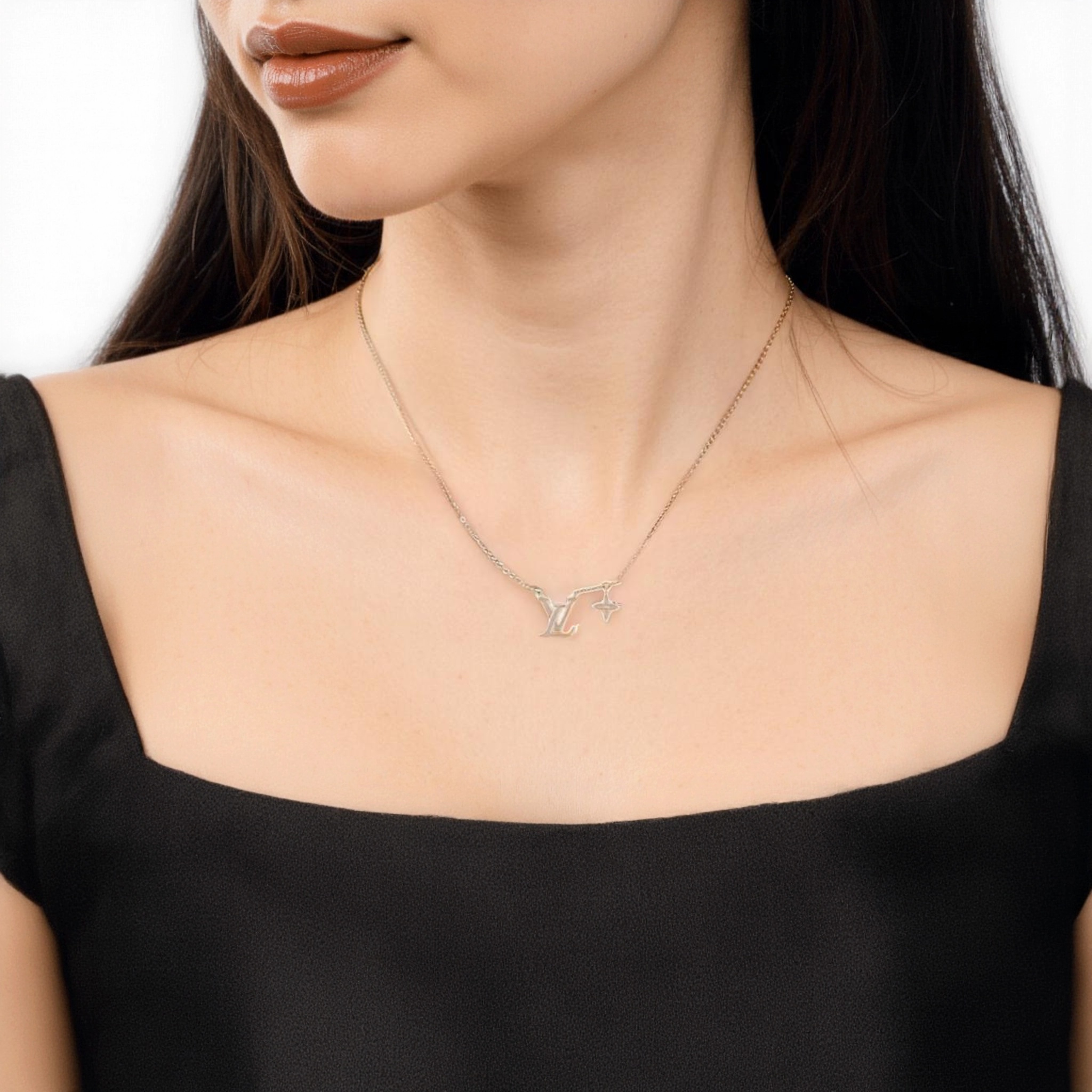 Purchase (W) 루이비통 여성용 아이코닉 에나멜 투톤 퍼플 목걸이. M02146