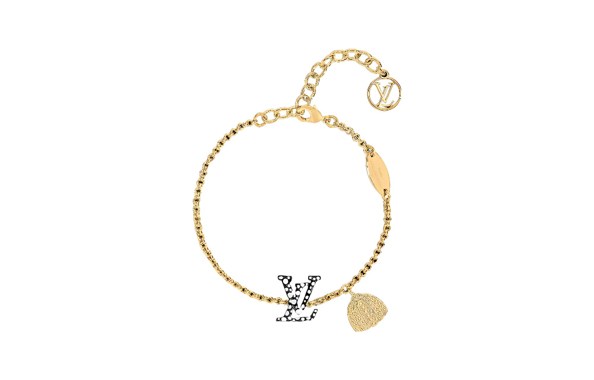 (Women) LOUIS VUITTON Iconic Infinity Dots LV X YK Gold  Bracelet Limited Edition M0969A