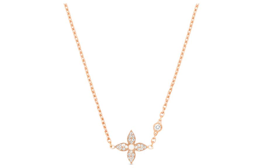 (Women) Louis Vuitton Idylle Blossom 18K Gold Diamond Necklace Pink  Jewelry Q93871