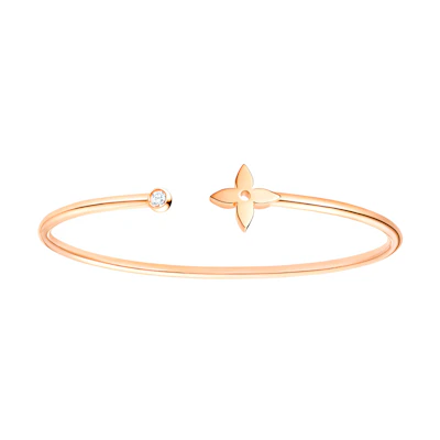(Women) Louis Vuitton Idylle Blossom 18K Rose Gold Diamond Bracelet for Women. Q95533
