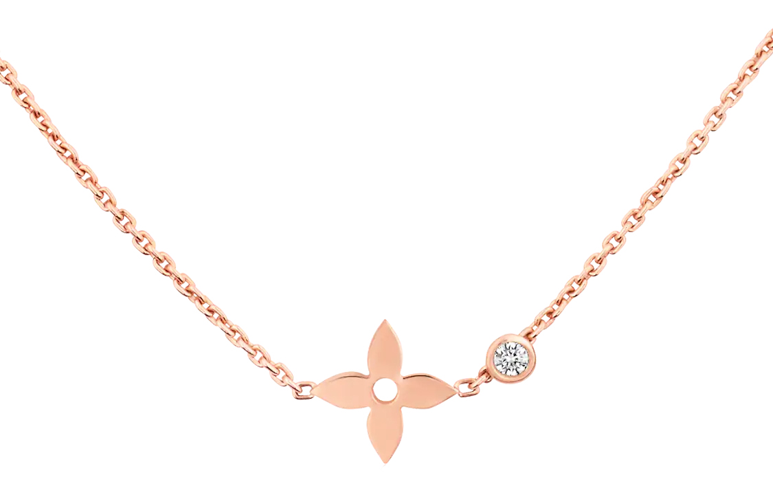 (Women) LOUIS VUITTON Idylle Blossom 18K Rose Gold Diamond Necklace for Women. Q93281