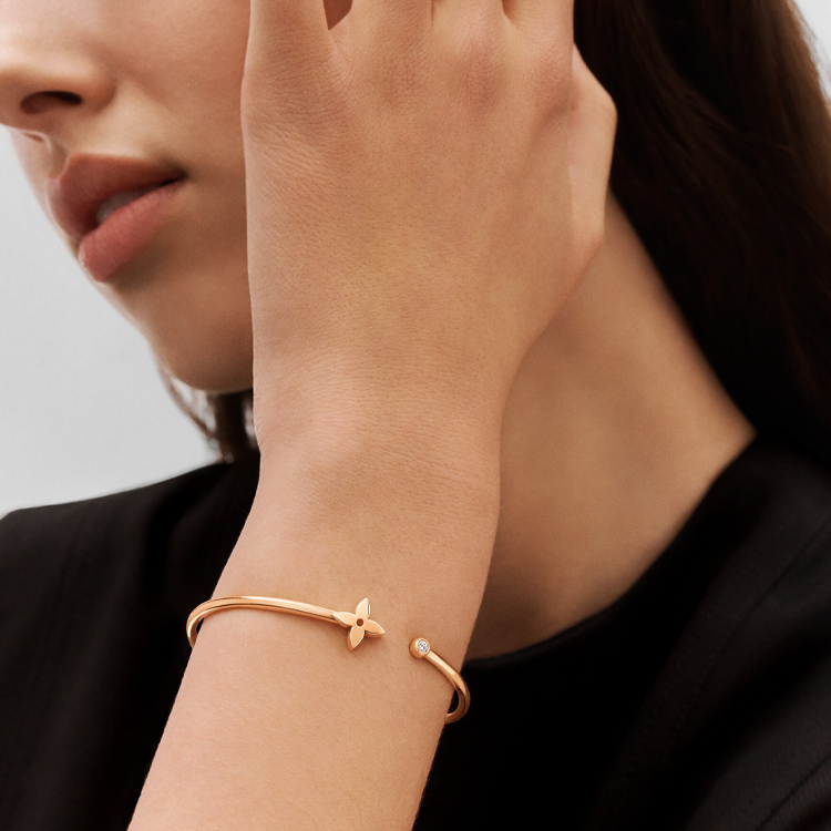 Purchase (W) 路易威登 Idylle Blossom 18K 玫瑰金鑽石手鏈 女款 Q95533