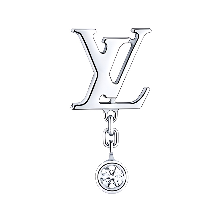 (Women) Louis Vuitton Idylle Blossom 18K White Gold Diamond Stud Earrings for Women. Q96544