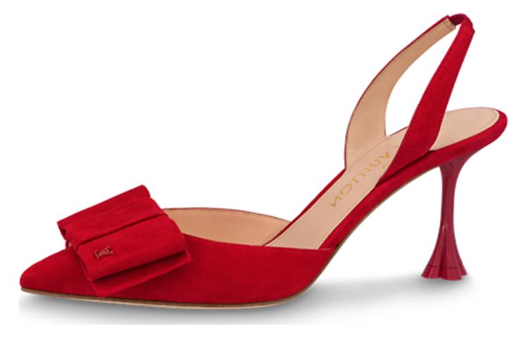 (Women) Louis Vuitton Idylle Blossom 'Red Velvet Pointed-Toe Stiletto' 1AC894