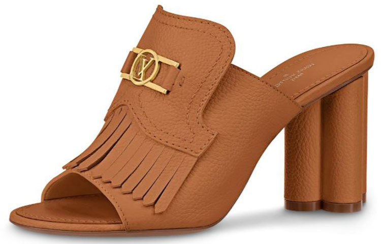 (Women) Louis Vuitton Indiana High Heel Slide 'Brown Monogram' 1A85WU