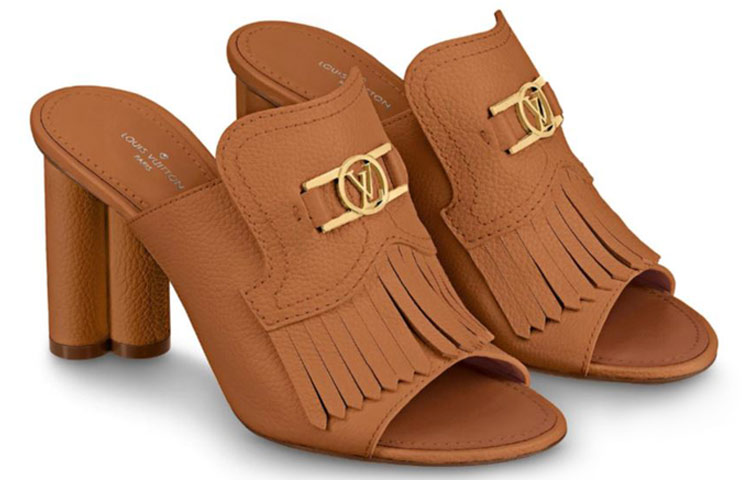 Lookbook (W) 루이비통 인디아나 모노그램 하이힐 슬라이드 (브라운) 1A85WU