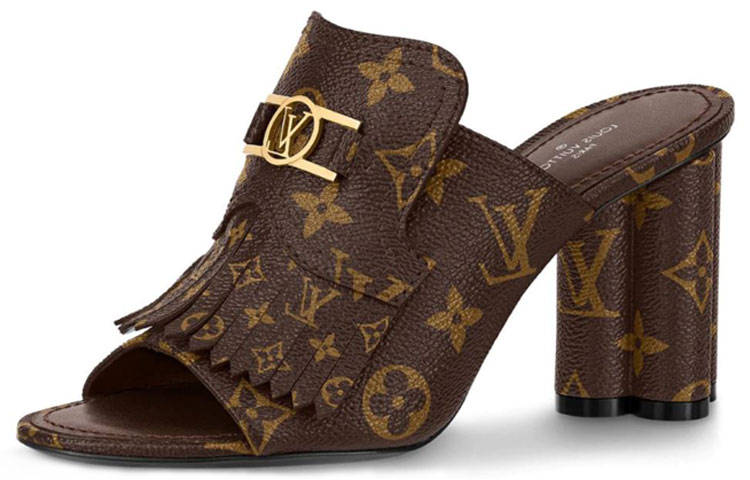 (Women) Louis Vuitton Indiana Monogram 'Canvas High-Heel Mule' 1A8656