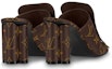 Shop (W) Louis Vuitton Indiana Monogram 'Kanvas Tumit Tinggi Mule' 1A8656