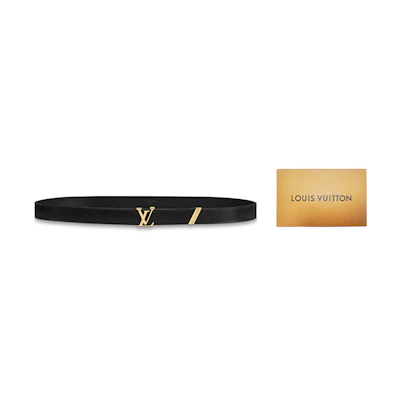 (Women) Louis Vuitton Initiales Black Leather Belt 2cm with Original Box M9578