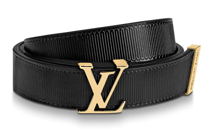Lookbook (W) LOUIS VUITTON Sabuk Kulit Hitam Initiales Lebar 2cm M9578