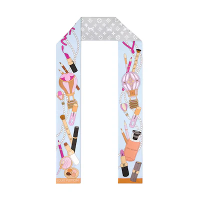 (Women) Louis Vuitton Inkjet Printed Silk Scarf for Women in Light Gray. M97596