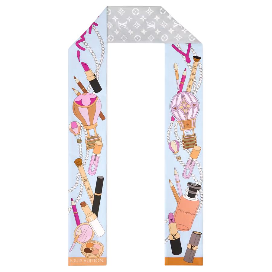 (Women) Louis Vuitton Inkjet Printed Silk Scarf for Women in Light Gray. M97596 圖 2