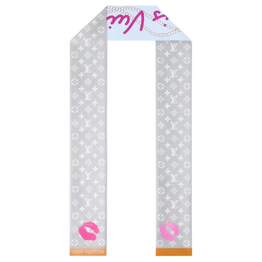 (Women) Louis Vuitton Inkjet Printed Silk Scarf for Women in Light Gray. M97596 圖 3