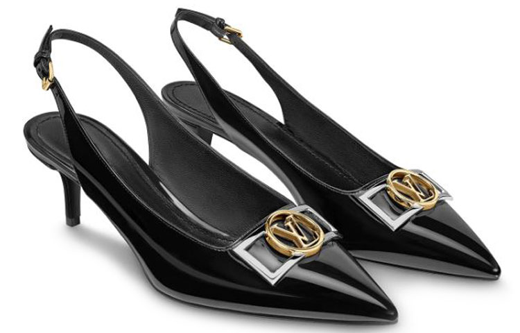 Lookbook (W) ルイ・ヴィトン インサイダー パテントカーフ オープンバック ハイヒール (黒) 1A66BX