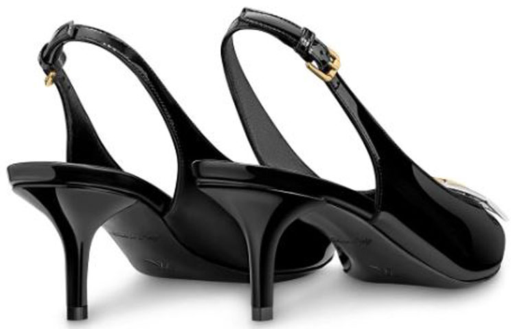 Shop (W) ルイ・ヴィトン インサイダー パテントカーフ オープンバック ハイヒール (黒) 1A66BX