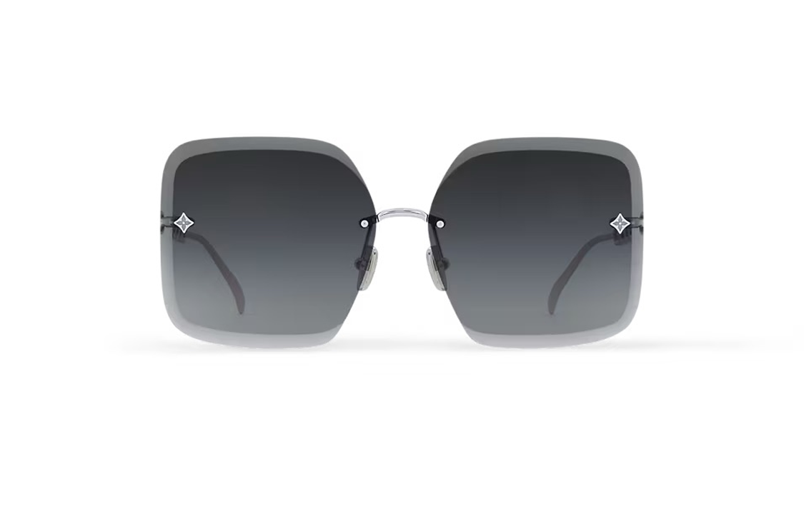 (Women) Louis Vuitton Irregular Metal Chain Sunglasses Silver Women Z2161U 圖 3