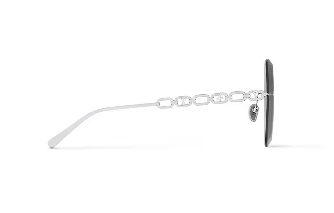 (Women) Louis Vuitton Irregular Metal Chain Sunglasses Silver Women Z2161U 圖 5