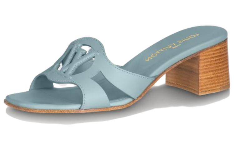 (Women) Louis Vuitton Isola 45mm Sandals 'Teal' 1ABYSE