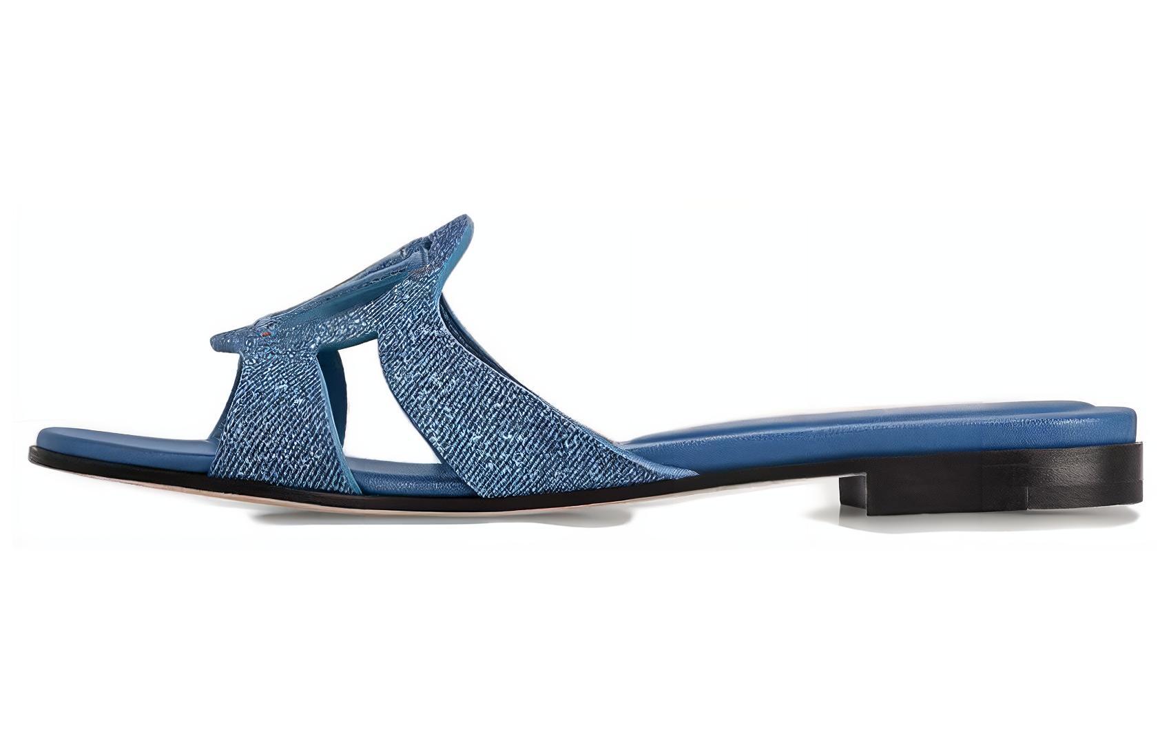(Women) Louis Vuitton Isola 'Blue Leather Slide' 1ACAAX