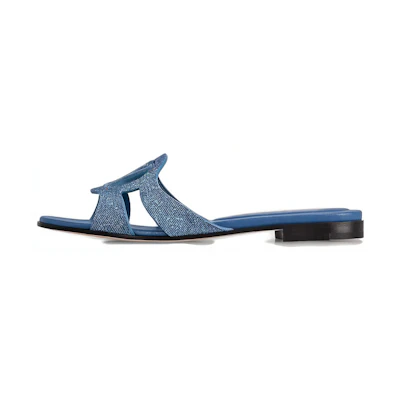 (W) LV Isola 'Blue Leather Slide'