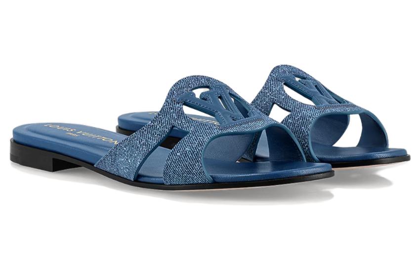 Lookbook (W) 路易威登Isola蓝色皮革拖鞋 1ACAAX