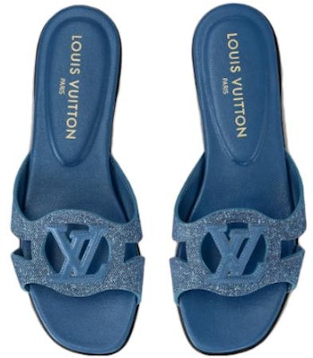 (Women) Louis Vuitton Isola 'Blue Leather Slide' 1ACAAX Shop (Women) Louis Vuitton Isola 'Blue Leather Slide' 1ACAAX