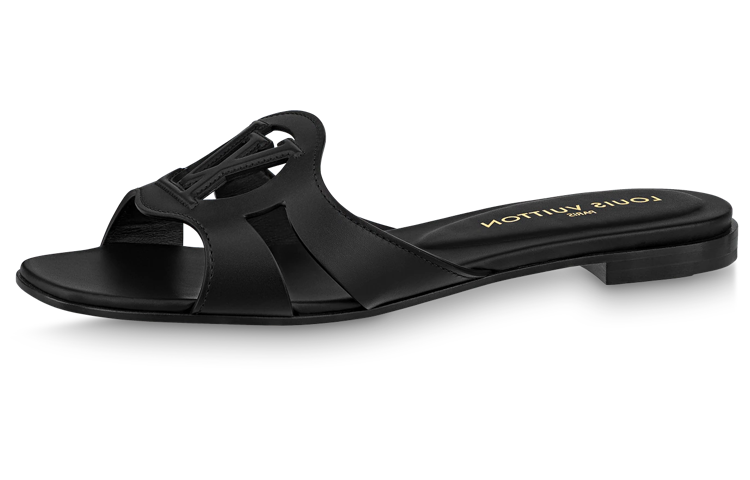 (Women) Louis Vuitton Isola Flat Mule 'Black Leather' 1ABOZX