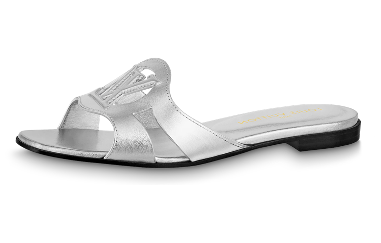 (Women) Louis Vuitton Isola Flat Mule 'Silver Leather' 1ABQK0