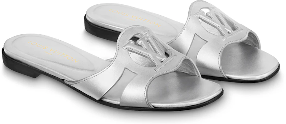 (W) Louis Vuitton Isola Flat Mule 'Cuero Plateado' 1ABQK0 Lookbook (W) Louis Vuitton Isola Flat Mule 'Cuero Plateado' 1ABQK0
