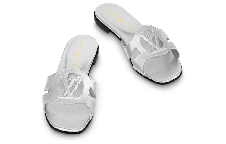 Shop (W) Louis Vuitton Isola Flat Mule 'Cuero Plateado' 1ABQK0