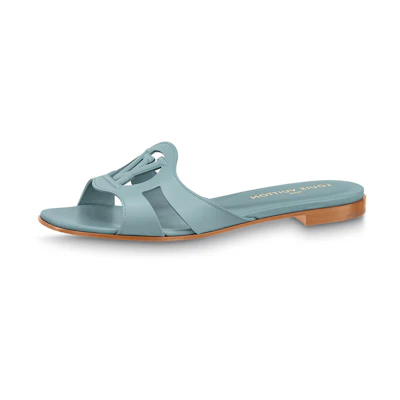 (W) LV Isola Flat Slide 'Blue Leather'