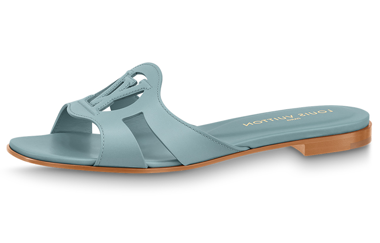 (Women) Louis Vuitton Isola Flat Slide 'Blue Leather' 1ABXPD