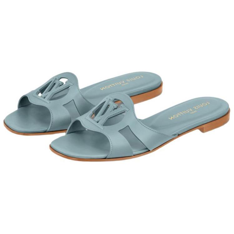 Shop (W) Louis Vuitton Isola Flat Slide 'Kulit Biru' 1ABXPD