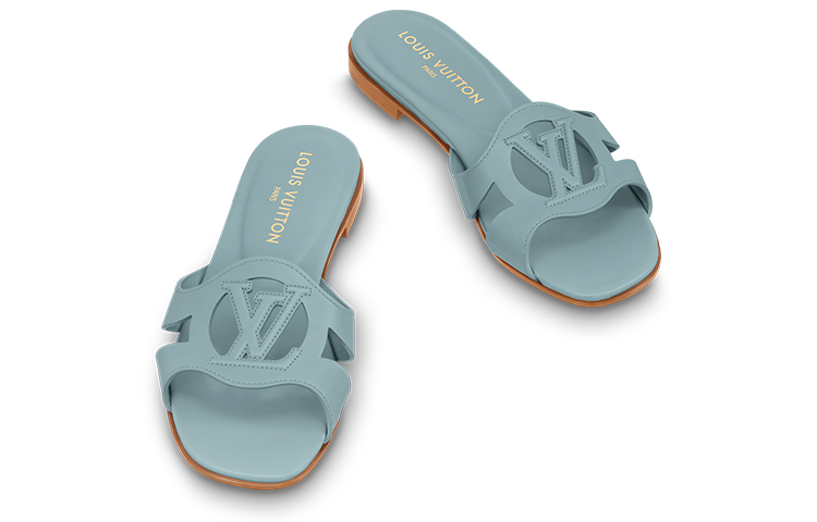 Purchase (W) Louis Vuitton Isola Flat Slide 'Kulit Biru' 1ABXPD
