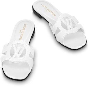 (W) Louis Vuitton Isola Mule Kulit Datar 'Putih' 1ABOZ3 Shop (W) Louis Vuitton Isola Mule Kulit Datar 'Putih' 1ABOZ3