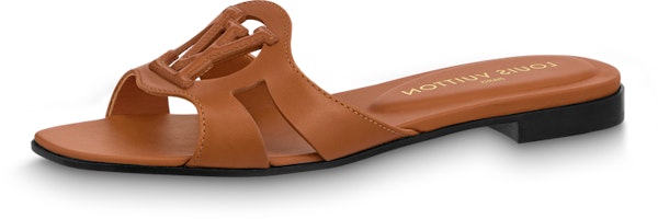 (Women) Louis Vuitton Isola Leather Flat Slide 'Brown' 1ABP1L (Women) Louis Vuitton Isola Leather Flat Slide 'Brown' 1ABP1L