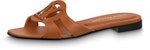 (W) Louis Vuitton Isola Leather Flat Slide 'Coklat' 1ABP1L
