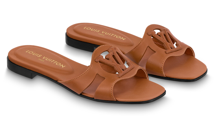 Lookbook (W) ルイ・ヴィトン アイラ レザーフラットスライド (ブラウン) 1ABP1L