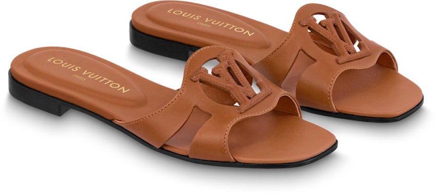 (Women) Louis Vuitton Isola Leather Flat Slide 'Brown' 1ABP1L Lookbook (Women) Louis Vuitton Isola Leather Flat Slide 'Brown' 1ABP1L