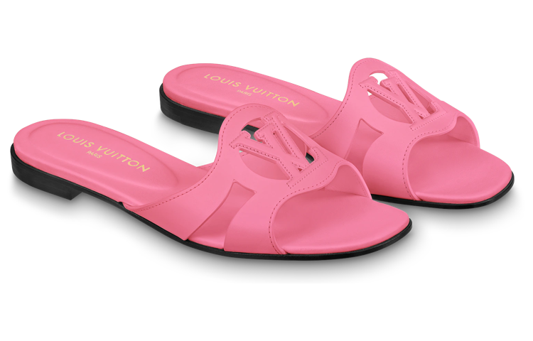 Order 路易威登 Isola 小牛皮 套腳平跟 時尚涼拖 女款 粉色
