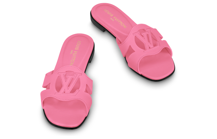 Lookbook 路易威登 Isola 小牛皮 套腳平跟 時尚涼拖 女款 粉色