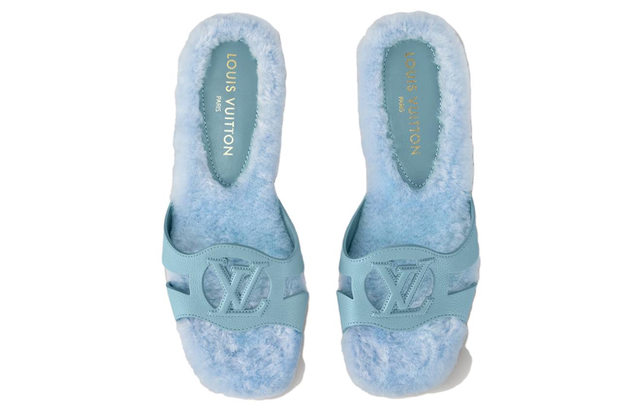 Shop 路易威登 Isola 平底 圓頭 一字拖鞋 女款 藍色