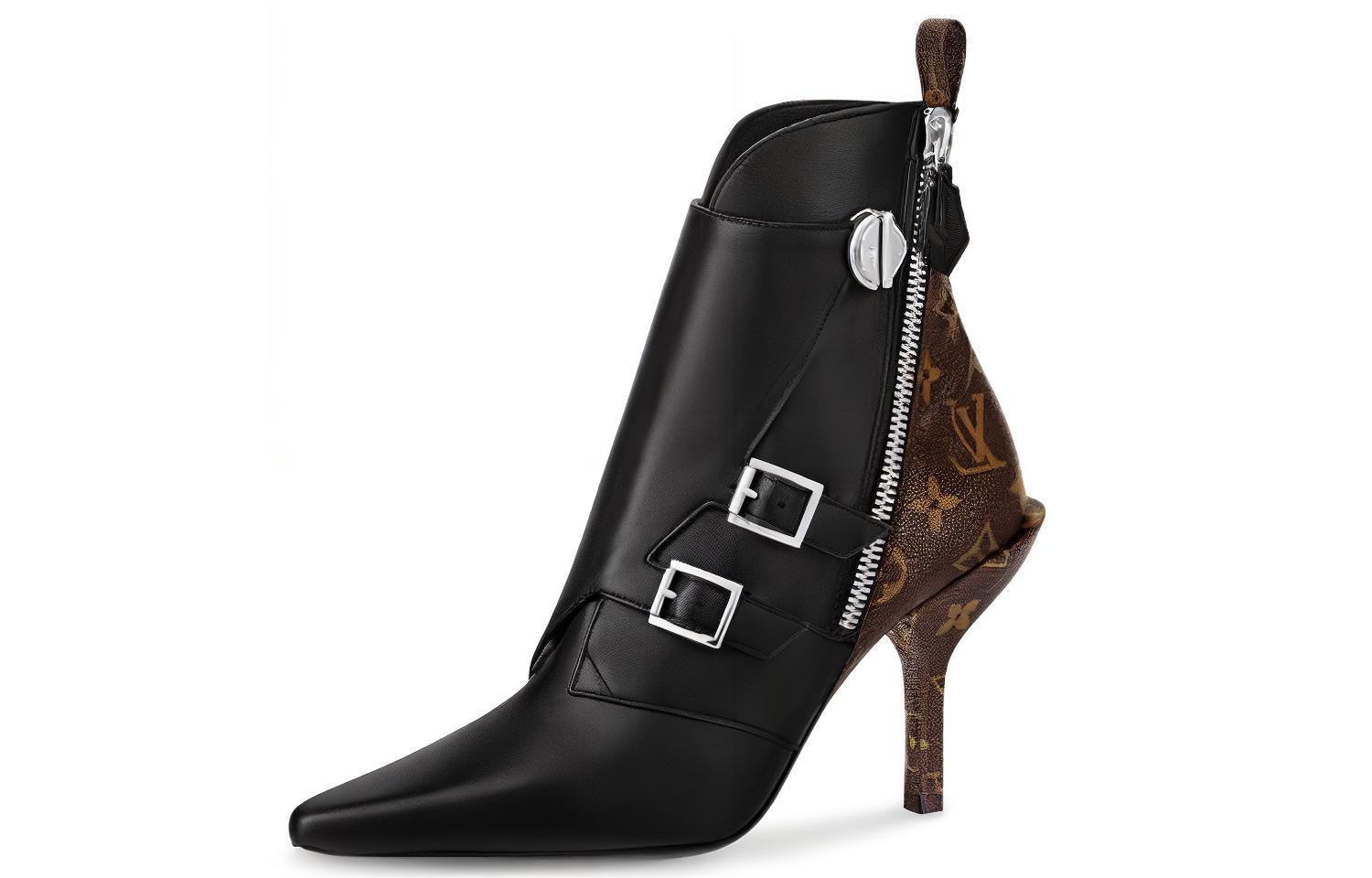 (Women) Louis Vuitton Janet Ankle Boot 'Black Calfskin' 1A586V