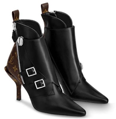 (Women) Louis Vuitton Janet Ankle Boot 'Black Calfskin' 1A586V Lookbook (Women) Louis Vuitton Janet Ankle Boot 'Black Calfskin' 1A586V
